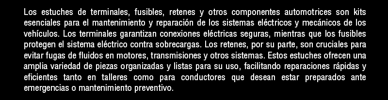 Las abrazaderas de metal son clave para segurar tuberías, mangueras y cables en entonrnos de alta temperatura, presión y vibración, lo que las convierte en una elección ideal para aplicaciones exigentes, como sistemas de escape, refrigeración o frenos. Su durabilidad y resistencia a la corrosión las hacen indispensables en cualquier vehículo.