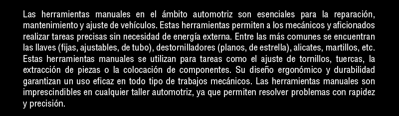 Las abrazaderas de metal son clave para segurar tuberías, mangueras y cables en entonrnos de alta temperatura, presión y vibración, lo que las convierte en una elección ideal para aplicaciones exigentes, como sistemas de escape, refrigeración o frenos. Su durabilidad y resistencia a la corrosión las hacen indispensables en cualquier vehículo.